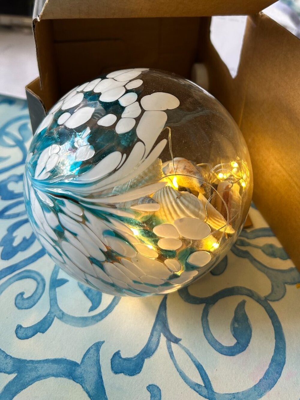 glass studio  orb light up ball